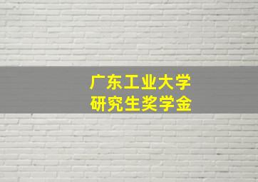 广东工业大学 研究生奖学金